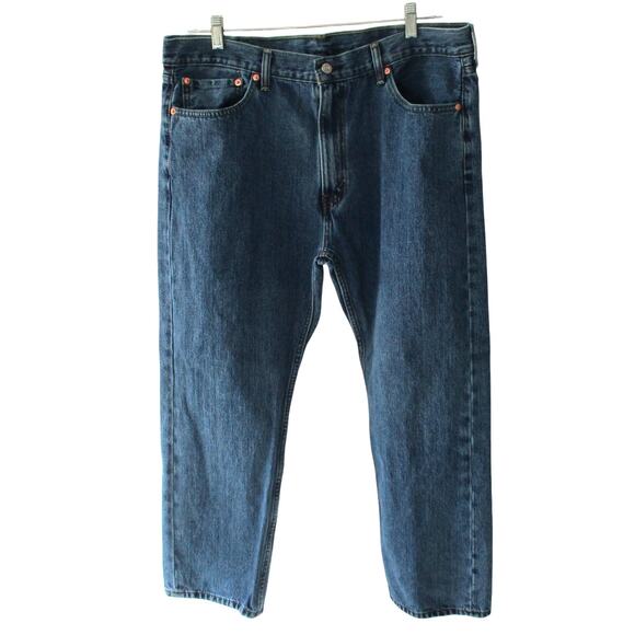 Levi's Men's 505 Medium Wash Straight Leg Blue Jeans Size 40 X 29 - Picture 1 of 9
